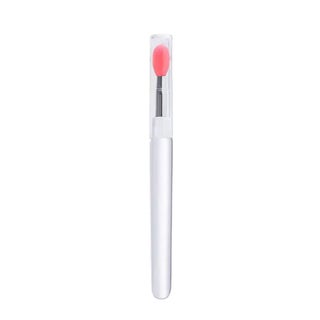 Silicone lip brush with cap, lipstick brush, lip gloss, portable lip balm, lip blending brush, makeup tool.